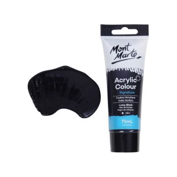 Mont Marte Studio Acrylic Paint 75ml - Lamp Black