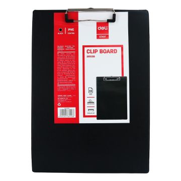 Deli Clipboard 38513 - Black - Plastic