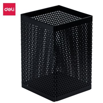 Pen holder steel Black Deli 908