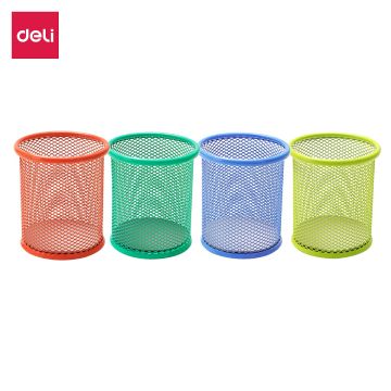 Pen holder steel Turquoise Deli 9153