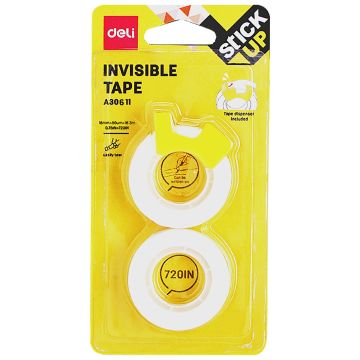 Invisible Tape 18mmX3m White Deli - A30611