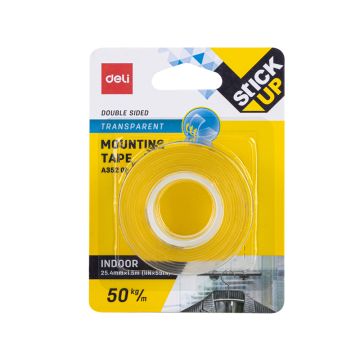 Mounting tape 1'' x 1.5m Deli - A35201