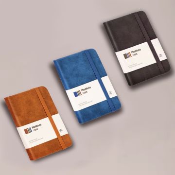 Leather Cover Mini Note Book 96S | 110mm x 75mm Deli - BP119