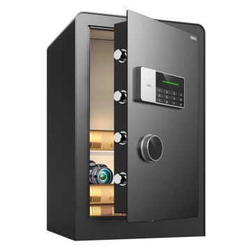 Digital Safe 60x38x36cm Door/Box Thickness 3.5/1.5mm Black T552 Deli