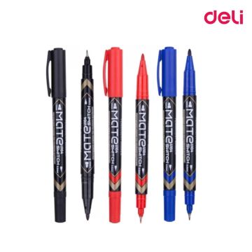 Dual Tip Permanent Marker 0.5mm | 1.0mm Deli - U104