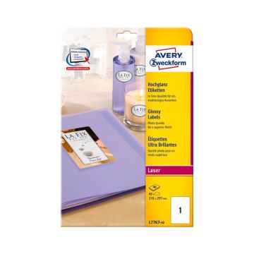 Glossy Sticker Paper A4 label Laser Colour 210X297mm