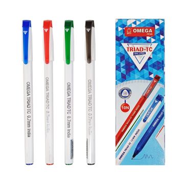 Ball Pen 0.7mm Triad 4328 White Barrel - OMEGA 