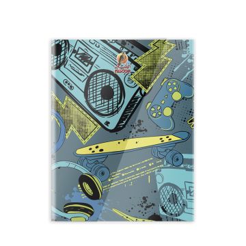 Single Line 60 Sheets NoteBook PVC - 22 X 16 CM - 03