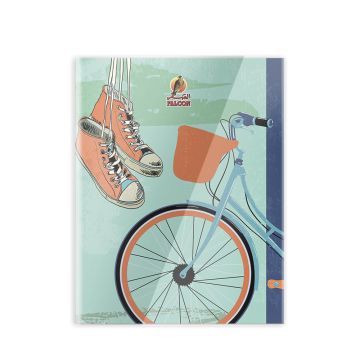 Single Line 80 Sheets NoteBook PVC - 22 X 16 CM - 03