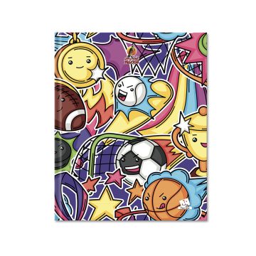 Four line  Notebook - 9 x 7 HC- Falcon 60 Sheets -03