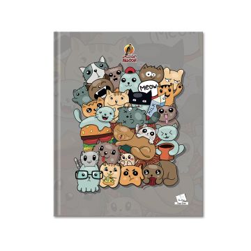 Four line  Notebook - 9 x 7 HC- Falcon 60 Sheets -04