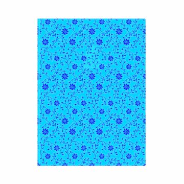 دفتر خط واحد A4 شفاف أزرق 60 صفحة PVC فالكون