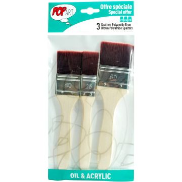 Pebeo Pop Art, Brown Polyamide Spalters, Set of 3