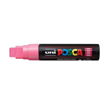 Posca Paint Marker, PC-17K Extra Broad Rectangular Chisel, Pink