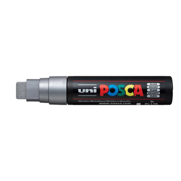 Posca Paint Marker, PC-17K Extra Broad Rectangular Chisel, Silver