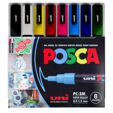 Uniball - Posca Coloring Markers set of 08 PC3M