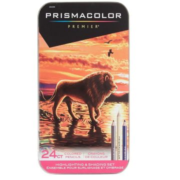 Prismacolor Premier Lion Thick Core Colored Pencil Set, 24-Pencil Set