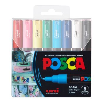 Uni Posca PC-1M Paint Marker Pen - Set of 8