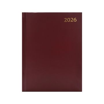 Desk Diary A/E Maroon S01-A5 Silver Star
