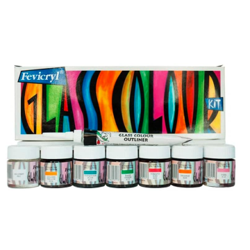 Glass Colour kit 6x10ml Fevicryl -1997