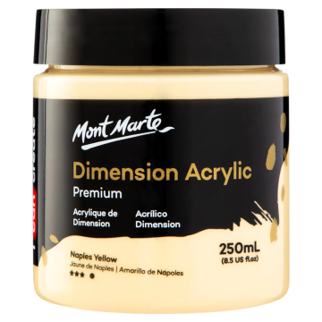 Mont Marte Dimension Acrylic 250 ml - Naples Yellow