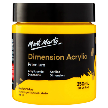 Mont Marte Dimension Acrylic 250 ml - Medium Yellow