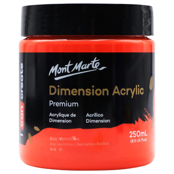 Mont Marte Dimension Acrylic 250 ml - Azo Vermillion