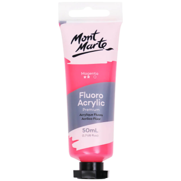 Mont Marte Fluoro Acrylic Paint 50ml - Magenta