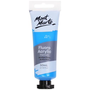 Mont Marte Fluoro Acrylic Paint 50ml - Blue