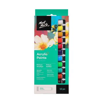 Mont Marte Acrylic Paints 12pc x 12ml