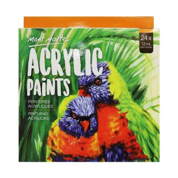 Mont Marte Acrylic Paints 24pc x 12ml