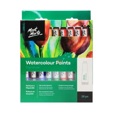 Mont Marte Watercolour Paints 18pc x 12ml