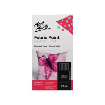 Mont Marte Fabric Paint Set 12pc x 20ml