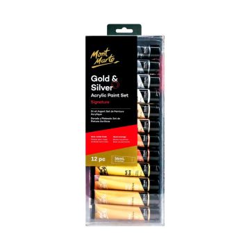 Mont Marte Gold Paint Series Set 12x 36ml