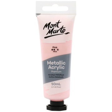 Mont Marte Metallic Acrylic Paint 50ml - Pink