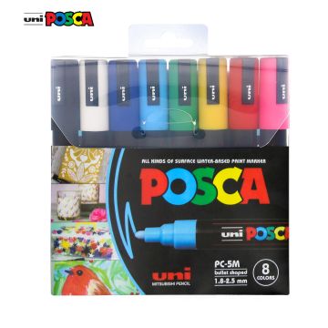 Uniball - Posca Coloring Markers Pack of 8