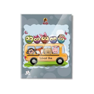 Single Line 80 Sheets NoteBook PVC - 22 X 16 CM - 03