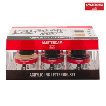 Acrylic Ink Lettering Set - 6 x 30 ml