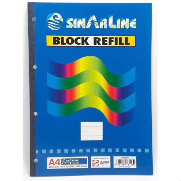 Block Rifill pad A4 2-Hole 200s SINARLINE - 40267384