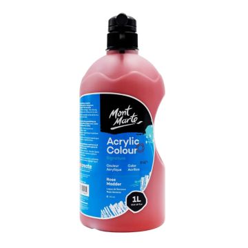 Mont Marte Acrylic Colour Paint 1 Litre - Rose Madder