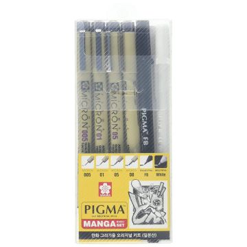Sakura Pigma Manga Basic Kit set of 6 0556