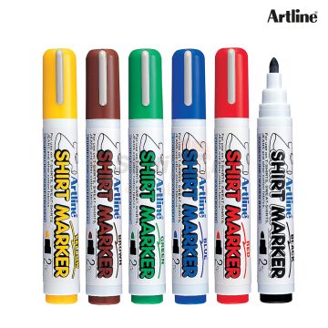 Shirt Marker Set of 6 Artline - EKT-2/6WI