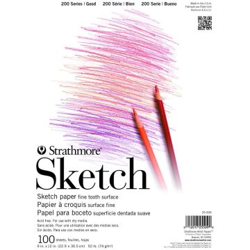 Strathmore 25-509 Sketch Pad 100 Sheet 9" x 11"