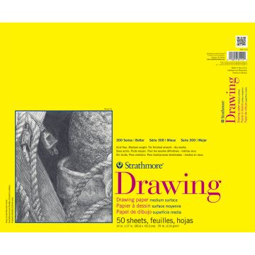 Strathmore 340-114 Drawing Pad Medium Surface 14" x 17"