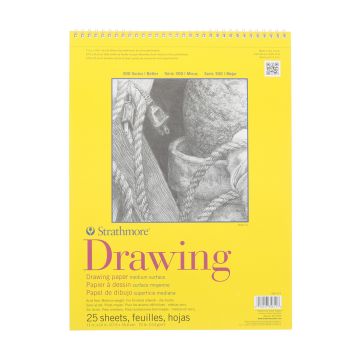 Strathmore 340-309 Drawing Pad Medium Surface Spiral 9" x 11"