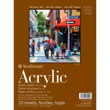 Strathmore 430-9 Acrylic Paper Pad 9"X12" | 10 Sheets