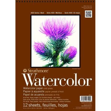 Strathmore 440-1 Watercolor Pad 400 Series 9" x 11"