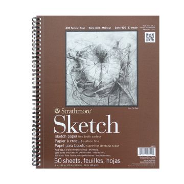 Strathmore 455-9 Sketch Pad 400 Series 50 Sheets 9" x 11"