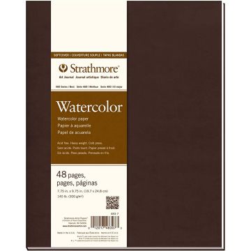 Strathmore 483-7 Softcover Watercolor Art Journal 7.75" x 9.75" 