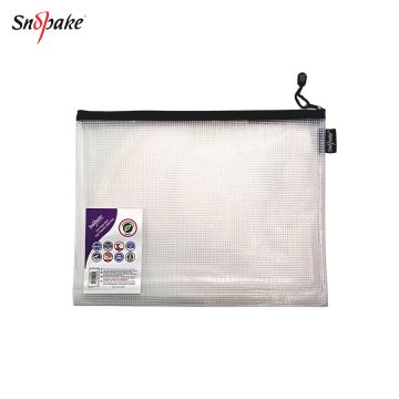 Eva Mesh Zipper Bag A5 Black HC White SNOPAKE - 15838
